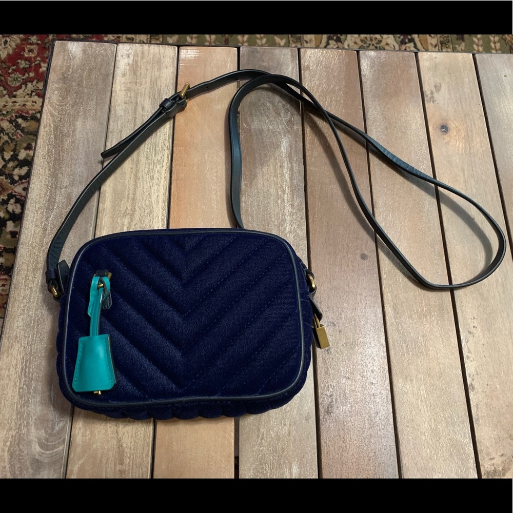 J. Crew Velvet Signet Crossbody Bag